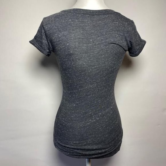 NWT $35 NIKE Women M The Athletic Dept. Logo Graphic Heather Grey Tee Top - Picture 5 of 8